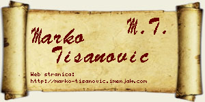 Marko Tišanović vizit kartica